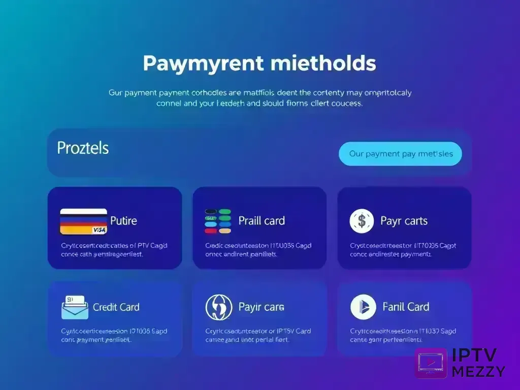 Overview of available payment methods for IPTV Mezzy 