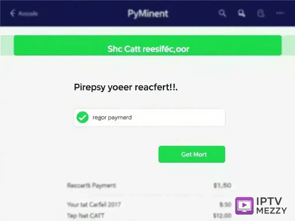 Successful payment confirmation screen