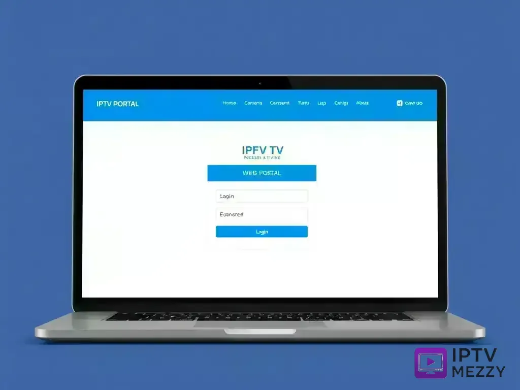 IPTV Mezzy  web portal login interface