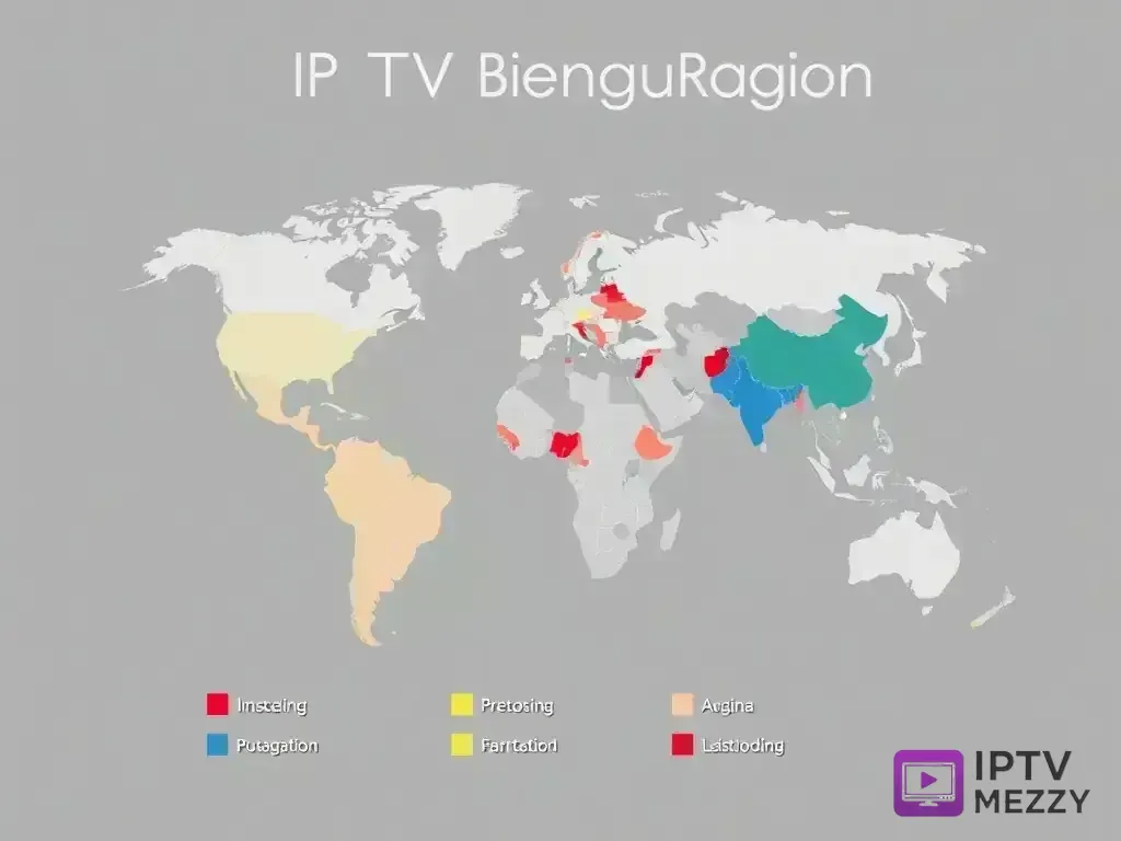 World map showing IPTV regulations by region